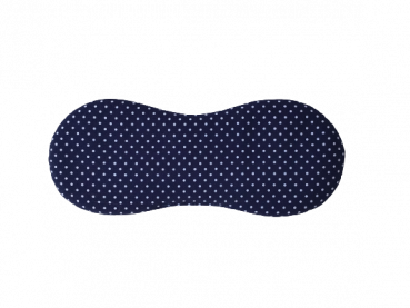 Augenkissen Bio-Amaranth blau mit Punkten