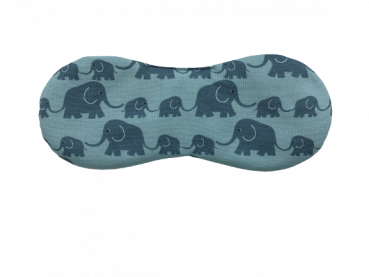 Augenkissen Bio-Amaranth Elefant auf petrol Hintergrund