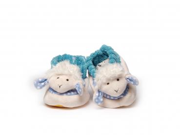 Schaf Babyschuhe, blau (für Erstlinge)