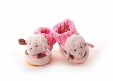Schaf Babyschuhe, rosa (für Erstlinge)