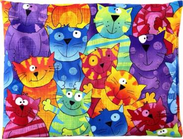 1 Kammerkissen - Bunte Katzen