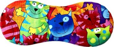 Augenkissen Bio-Amaranth - bunte Katzen
