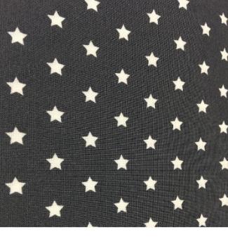 4 Kammerkissen grau mit Sternen Stoffmuster