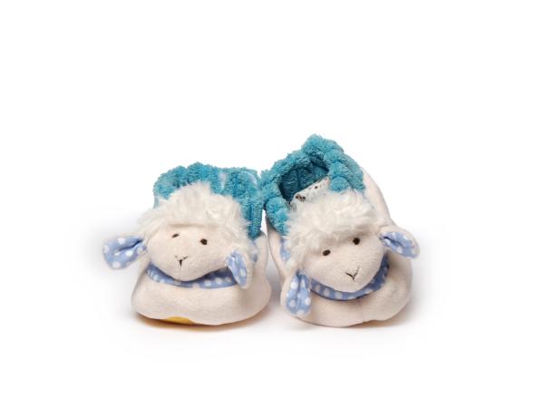 Schaf Babyschuhe, blau (für Erstlinge)