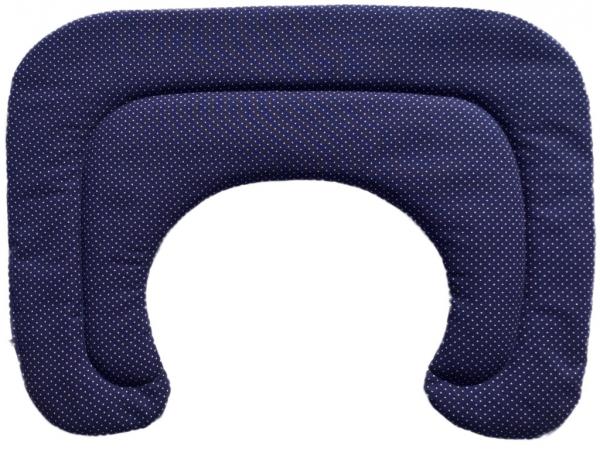 Nackenkissen - dunkelblau mit weißen Punkten