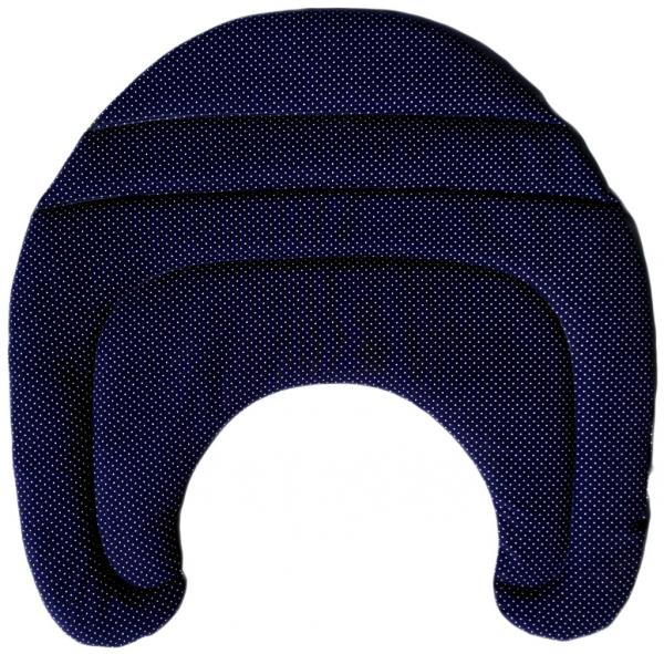 Schulterkissen - dunkelblau mit weißen Punkten