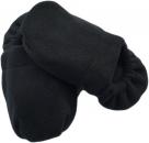 Wärmehausschuhe mit Traubenkernen, Farbe Schwarz - Handarbeit