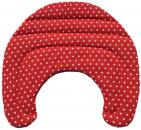 Schulterkissen - rot mit weißen Sternen