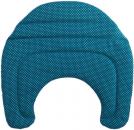 Schulterkissen - türkis mit weißen Punkten